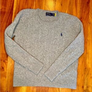 XL boy’s 
Polo by Ralph Lauren  Light Gray Crewneck Sweater